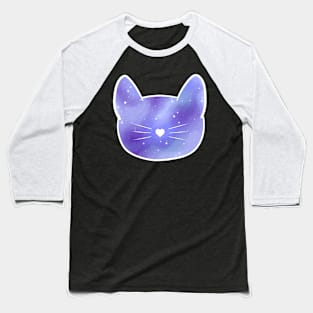 Kitty Blue Galaxy Baseball T-Shirt